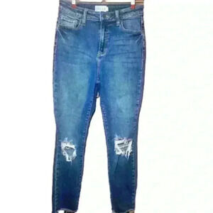 Cello woman's sz 3 Juniors high waisted frayed Skinny jean